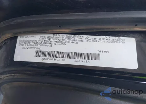 2006 Subaru Legacy 2.5I/2.5I Limited z USA, uszkodzony, nr VIN 4S4BL62C767209497